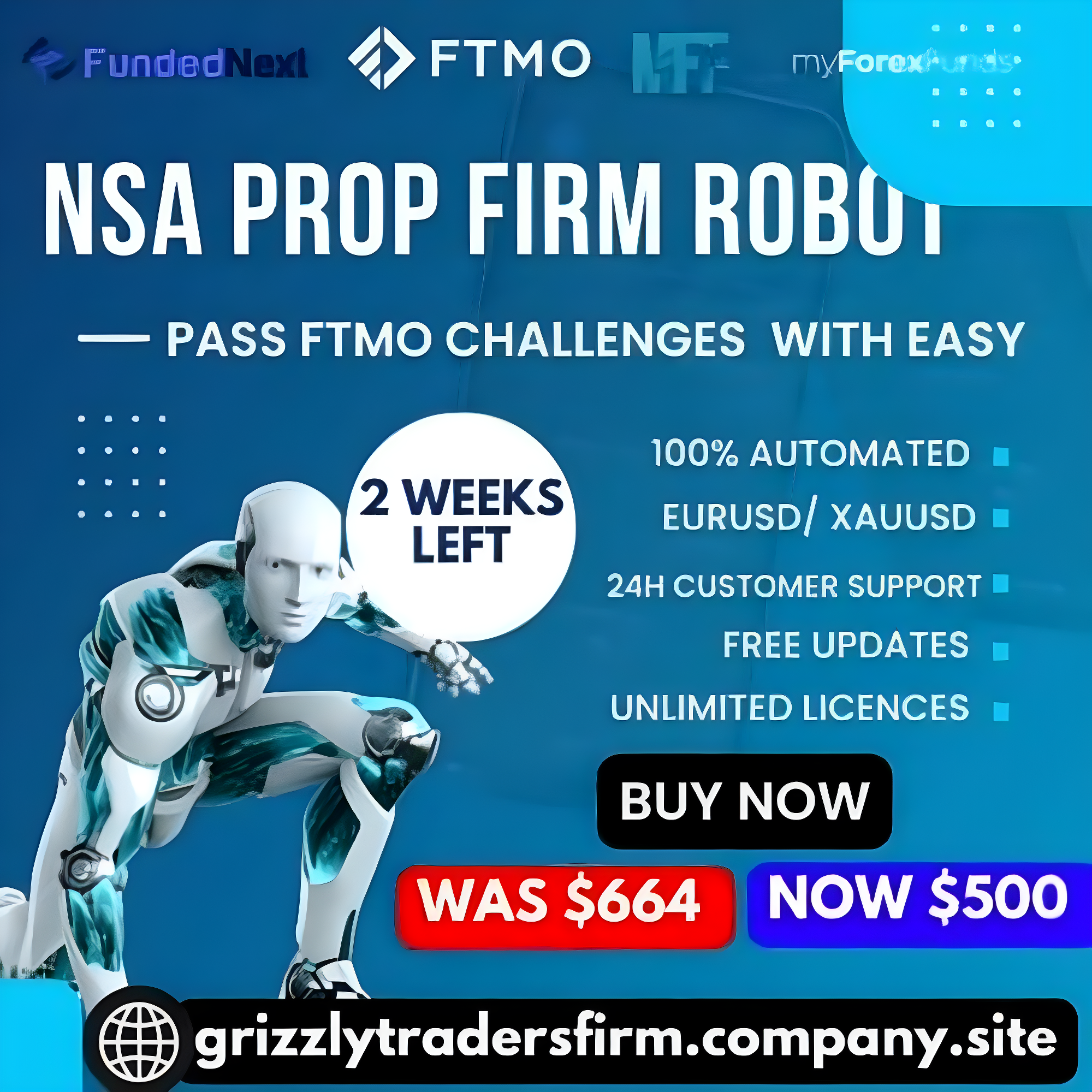 NSA Prop Firm Robot MT4 with SetFiles (Unlimited)